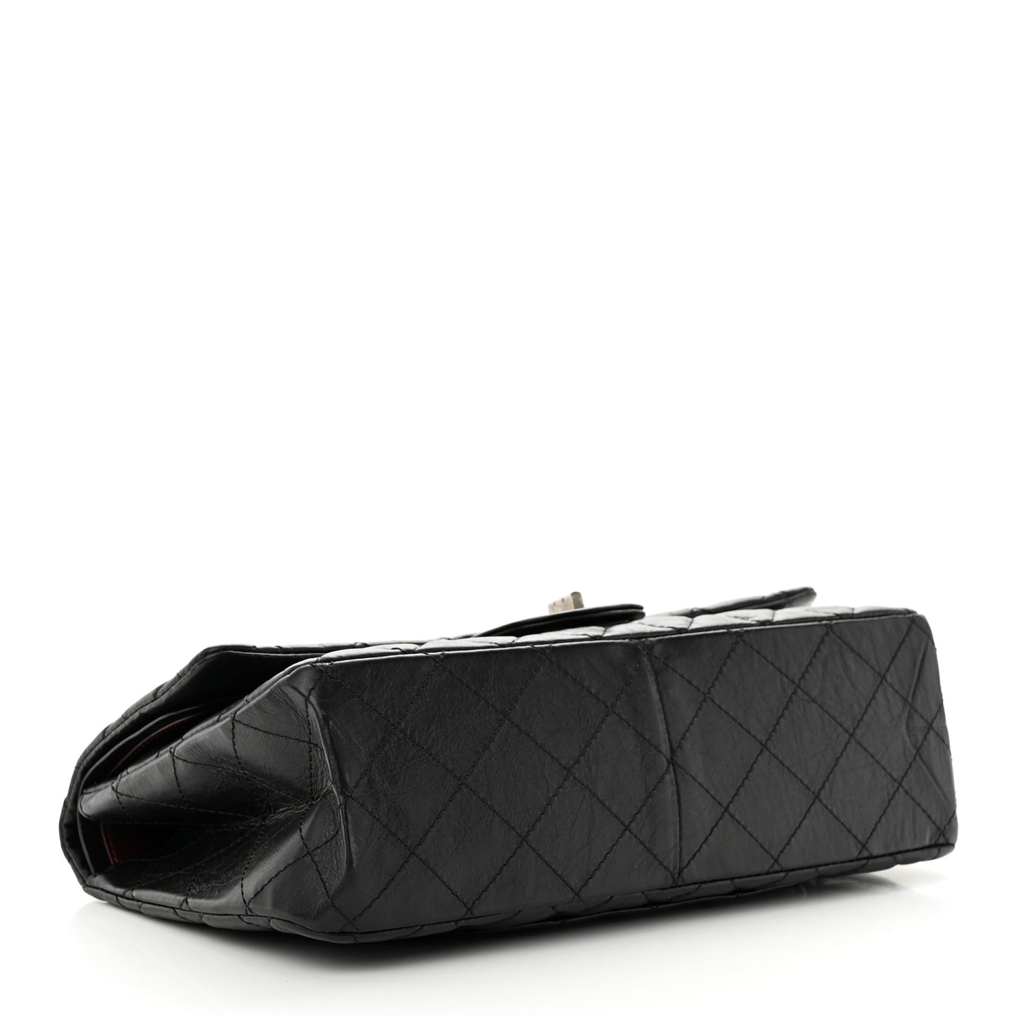 Aged Calfskin Quilted 2.55 Reissue 227 Flap Black