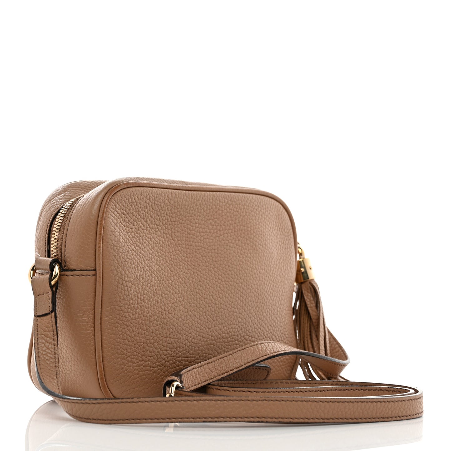 Pebbled Calfskin Small Soho Disco Bag Camelia