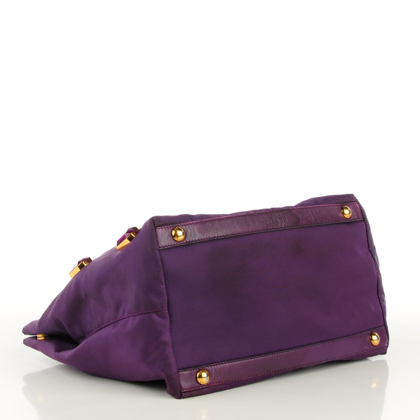 Tessuto Nylon Pietre Jeweled Tote Anemone