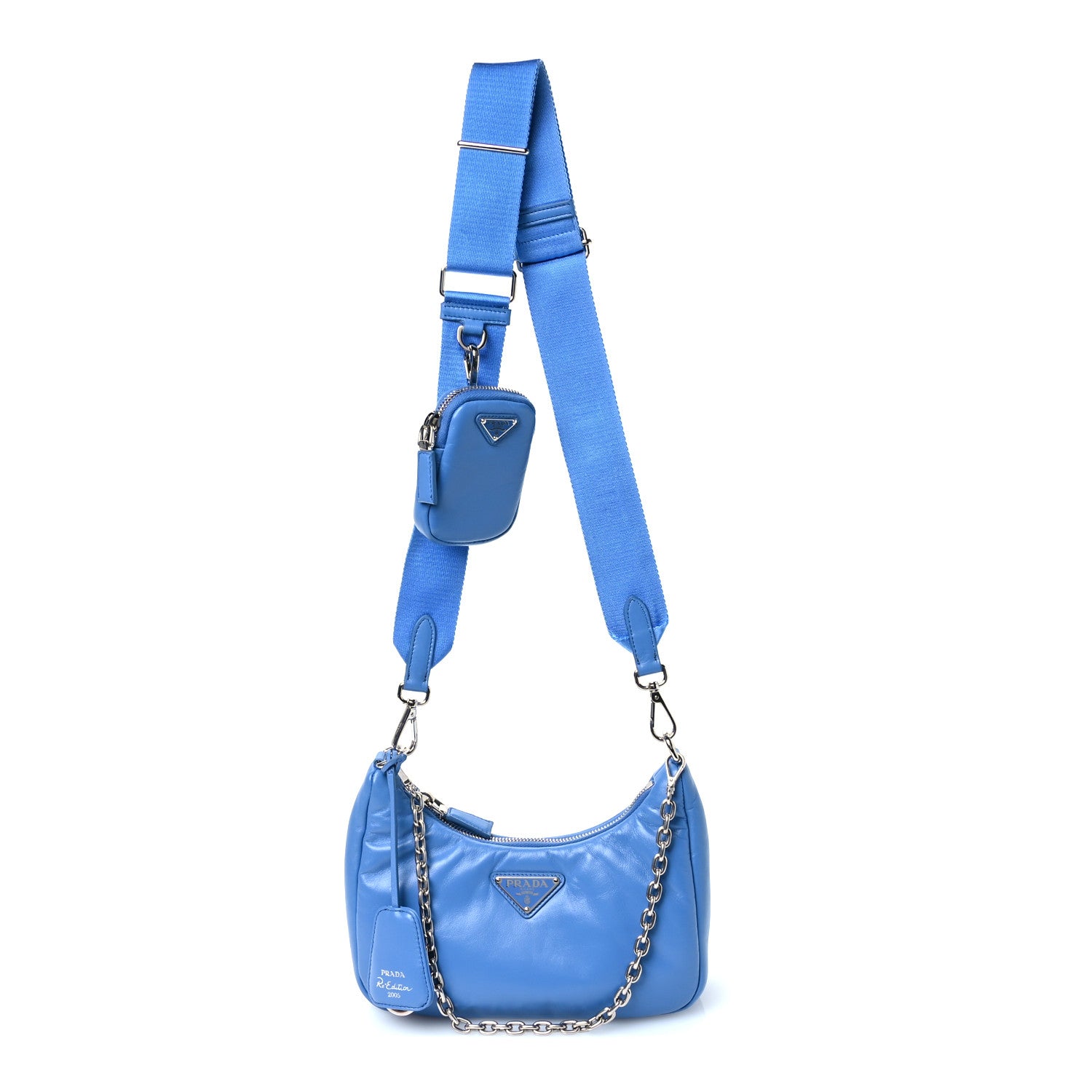 Prada Nappa Soft Padded Re-Edition 2005 Shoulder Bag Pervinca 1 of 10