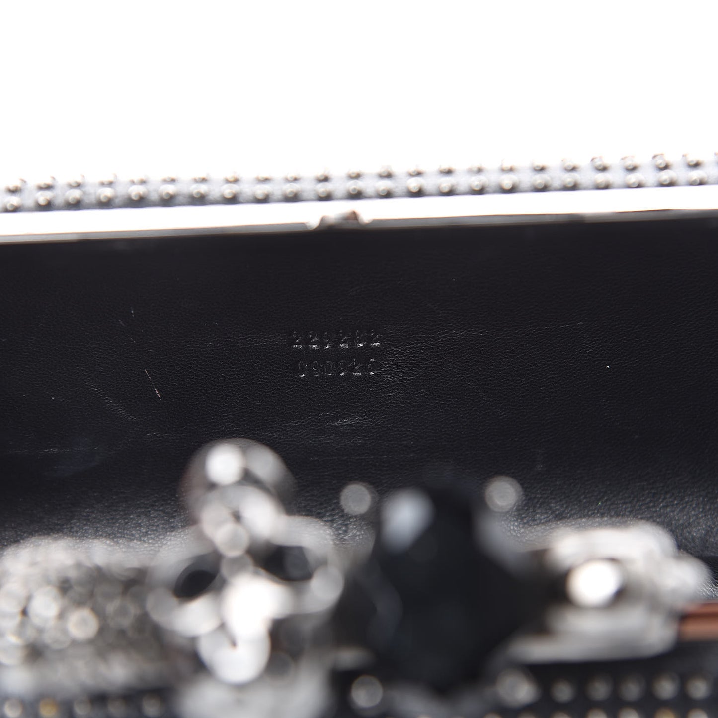 Nappa Studded Knucklebox Clutch Black