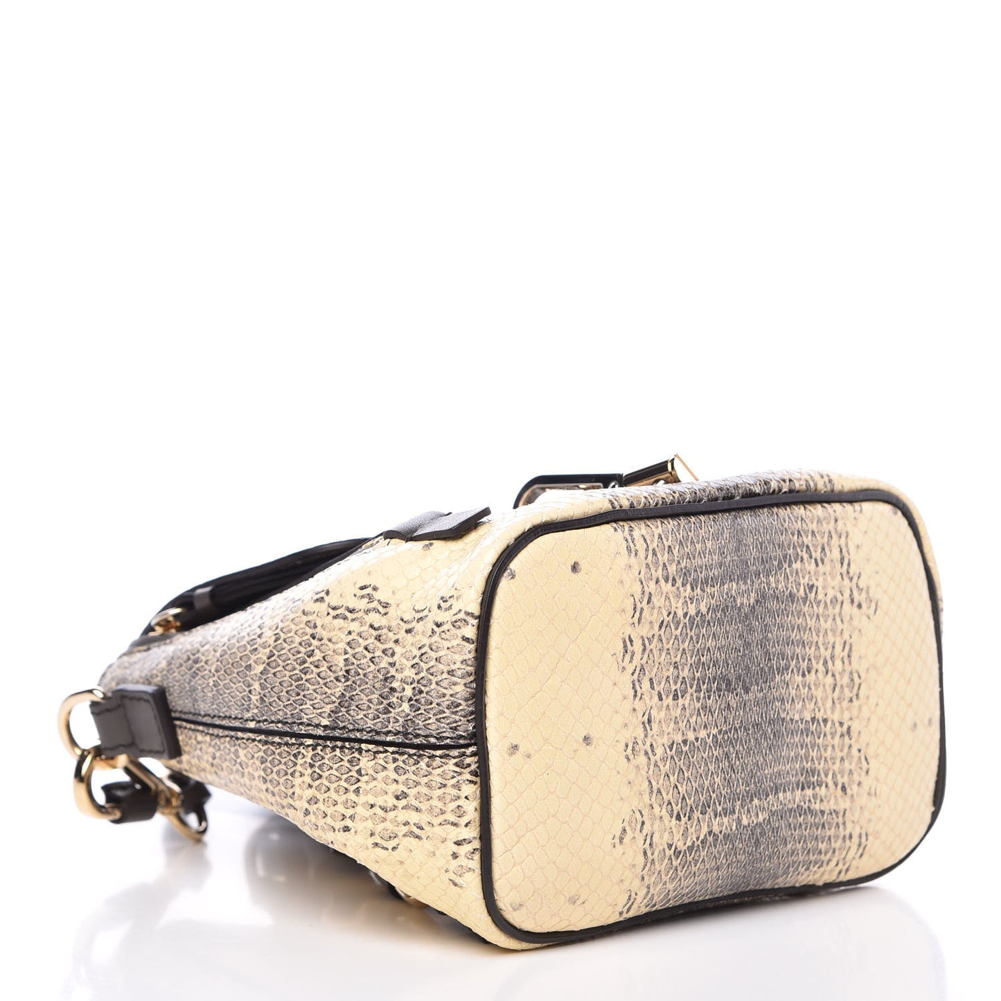 Calfskin Watersnake Embossed Mini Faye Backpack Cloudy Yellow