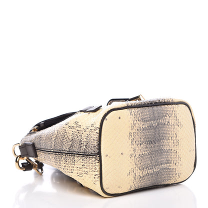 Chloe Calfskin Watersnake Embossed Mini Faye Backpack Cloudy Yellow 5 of 10