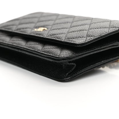 Chanel Caviar Quilted Wallet On Chain WOC Black 11 of 13