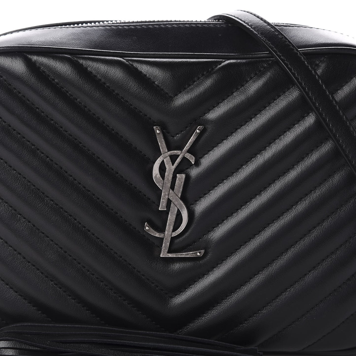 Calfskin Matelasse Monogram Lou Camera Bag Black