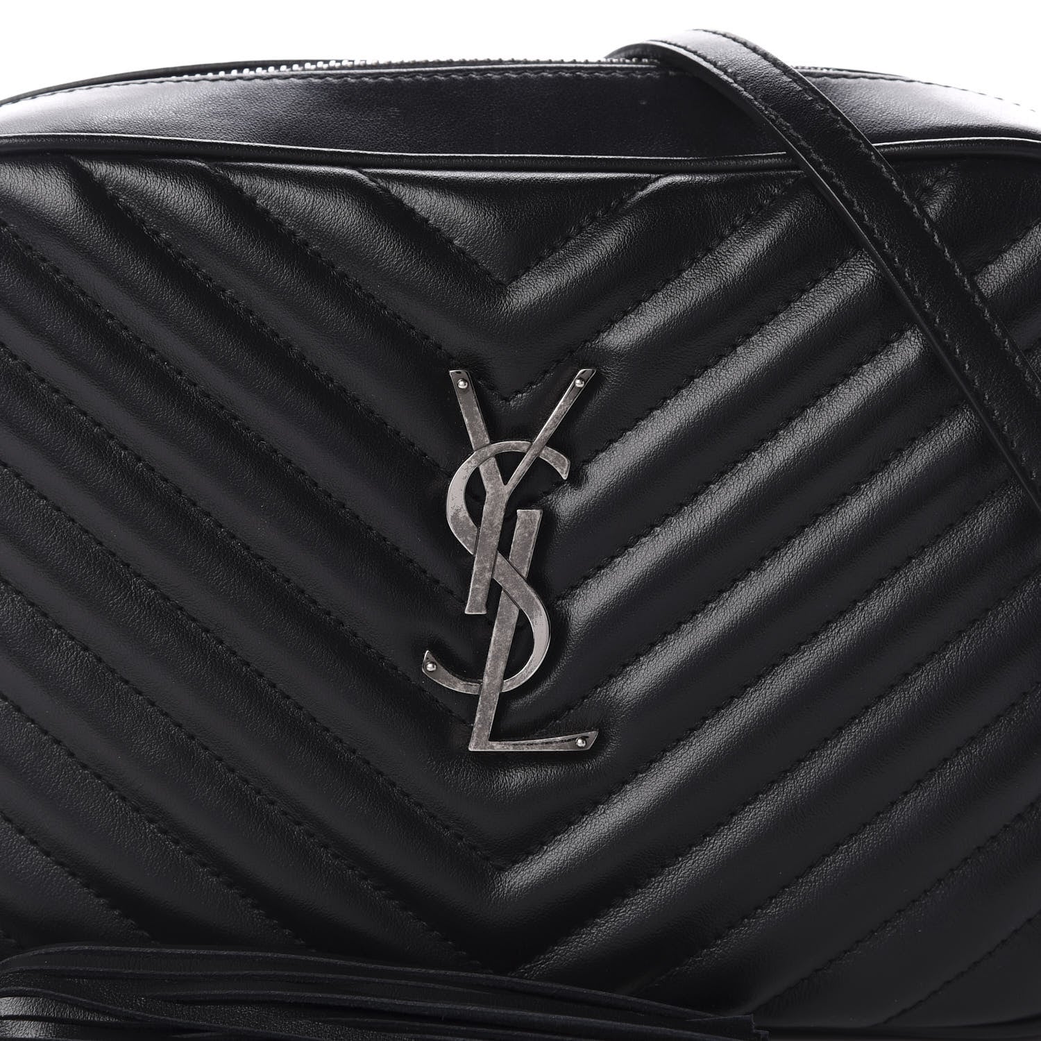 Saint Laurent Calfskin Matelasse Monogram Lou Camera Bag Black 10 of 10