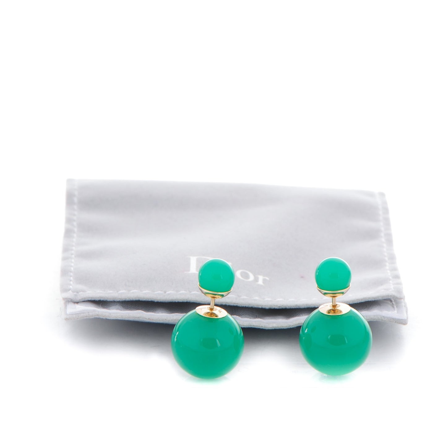 Mise En Dior Tribal Earrings Jade Green
