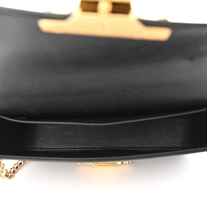 Celine Shiny Calfskin Triomphe Chain Shoulder Bag Black 5 of 11