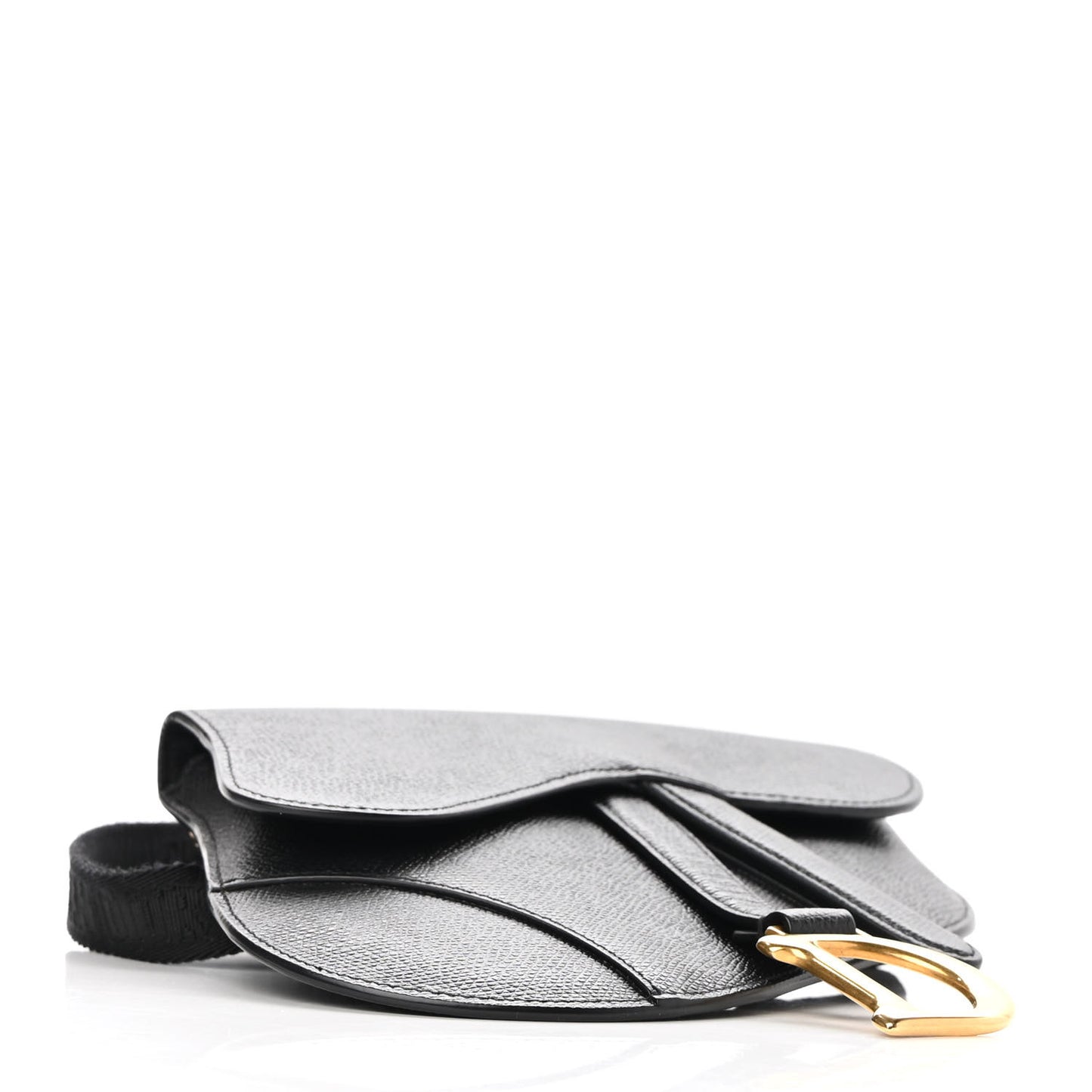 Calfskin Saddle Belt Bag Black