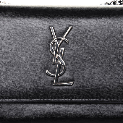 Saint Laurent Calfskin Monogram Sunset Chain Wallet Black 10 of 10