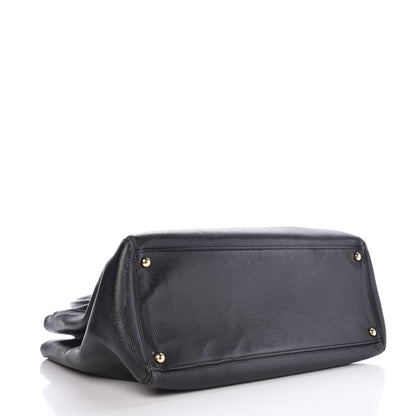 Chanel Calfskin Cerf Executive Shopper Tote Black 4 of 11