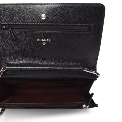 Chanel Caviar Quilted Wallet On Chain WOC Black 5 of 10