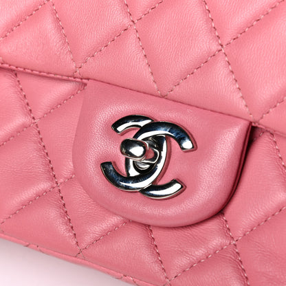 Chanel Lambskin Quilted Mini Rectangular Flap Pink 7 of 7