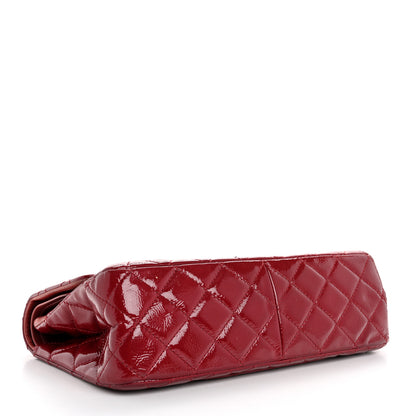 Chanel Distressed Patent Quilted 2.55 Reissue 227 Flap Raspberry Red 4 of 11