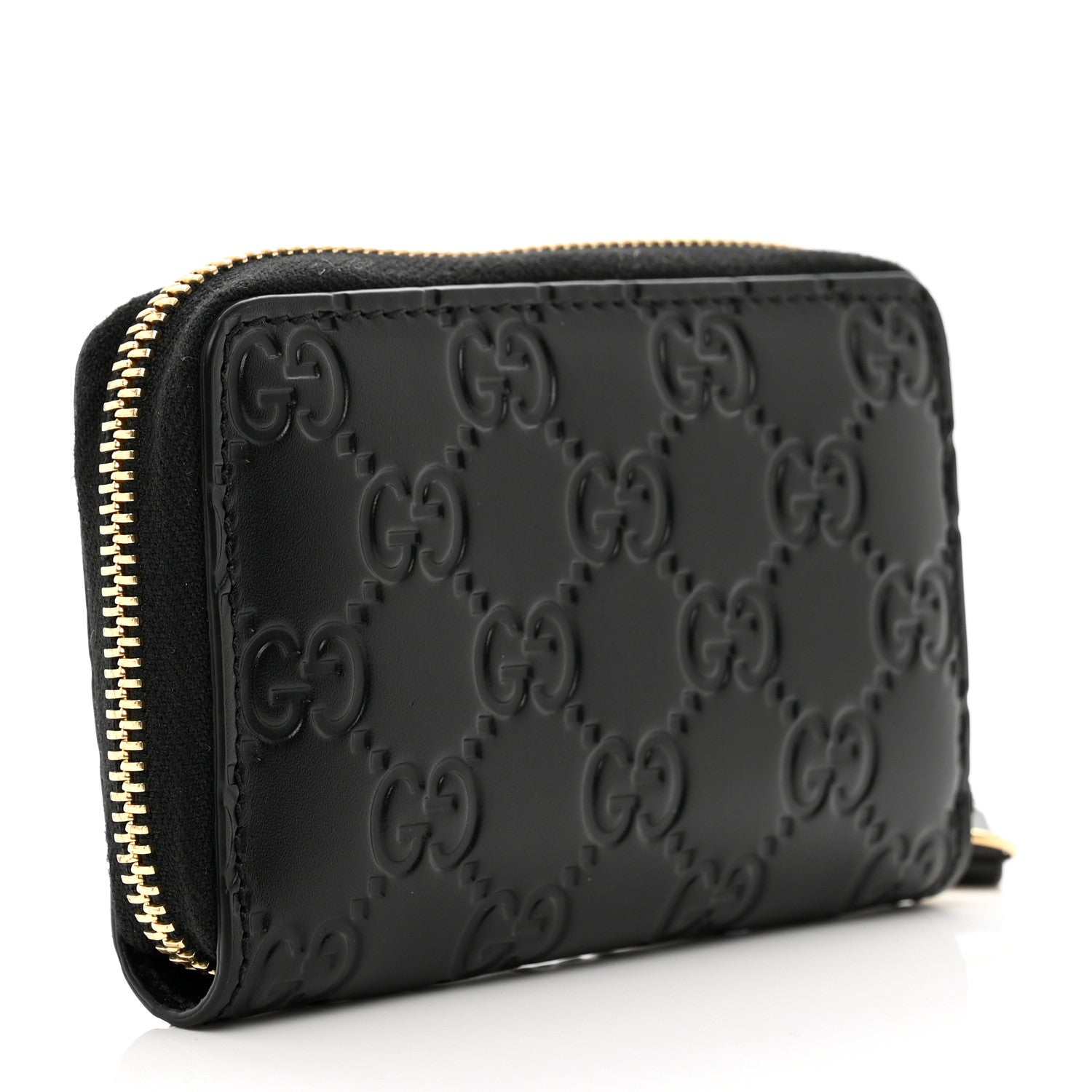 Gucci Guccissima Zip Around Card Case Black 3 of 8