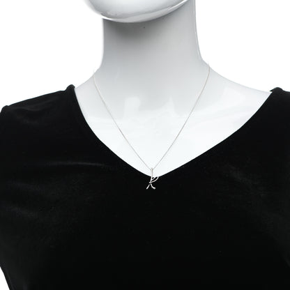 Tiffany Sterling Silver Elsa Peretti Letter K Pendant Necklace 2 of 7