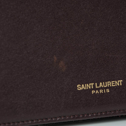 Saint Laurent Smooth Calfskin Long Marquage Document Case Bordeaux 7 of 7