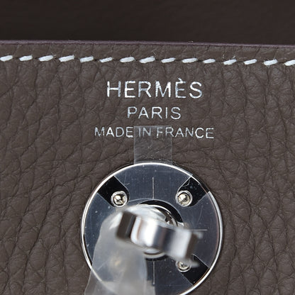 Hermes Taurillon Clemence Mini Lindy 20 Etoupe 5 of 8