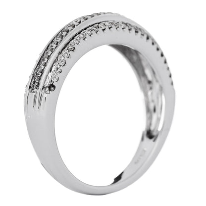 Parker & West by FASHIONPHILE 18K White Gold Diamond .24ctw 3 Row Pave Band Ring 53 6.25 6 of 13