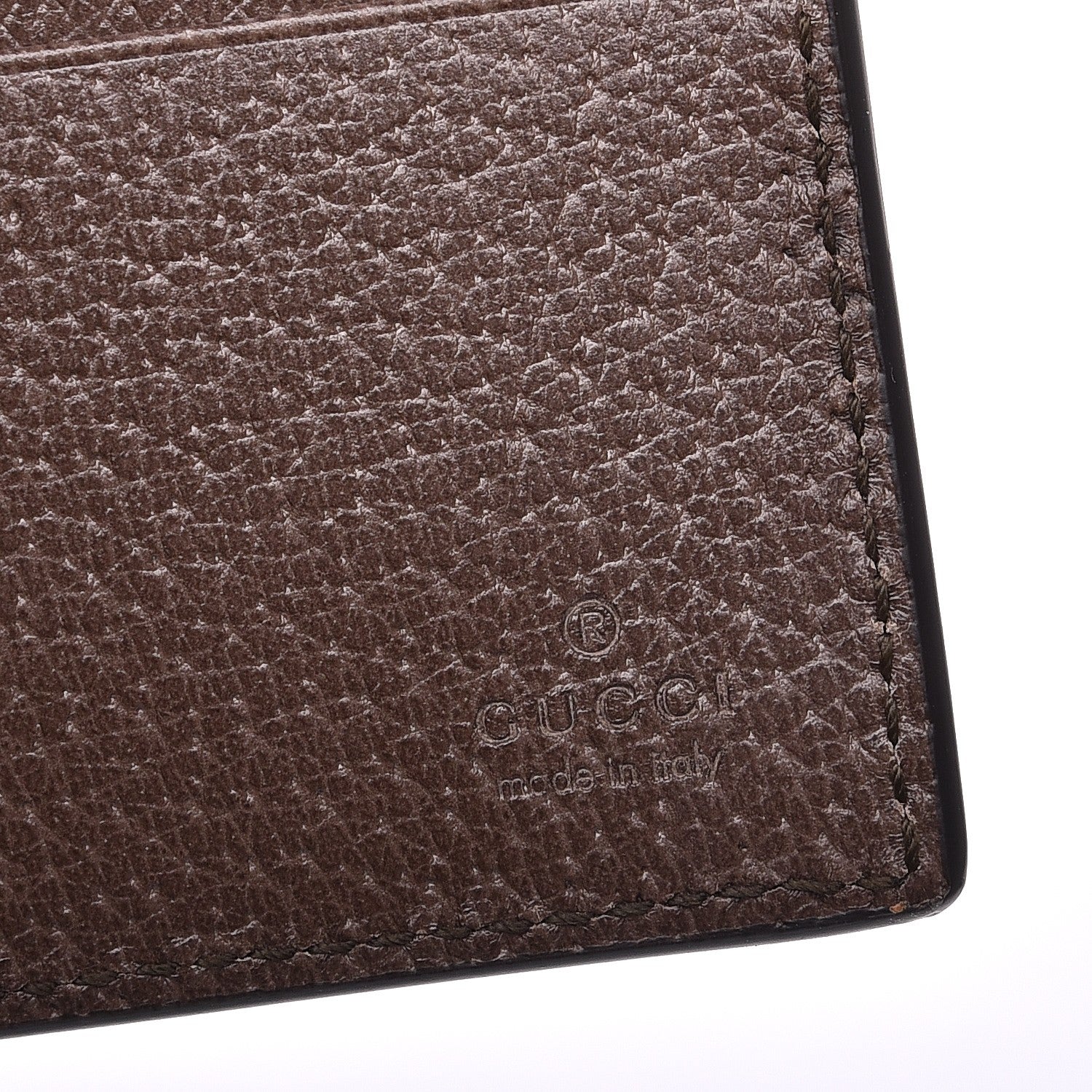 Gucci GG Supreme Monogram Chevron Bi-Fold Wallet Beige Green Red New Acero 6 of 6