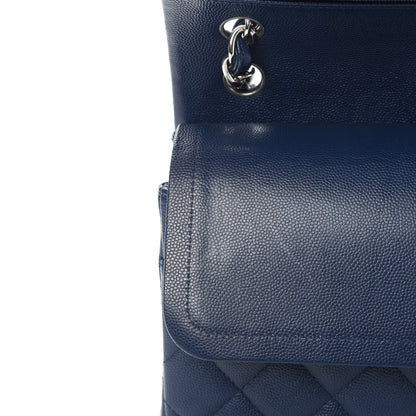 Chanel Caviar Quilted Jumbo Double Flap Blue 12 of 12