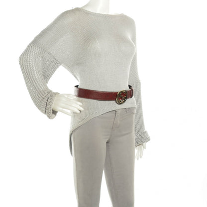 Gucci Guccissima Signature Interlocking G 40mm Belt 80 32 Scarlatto 2 of 8