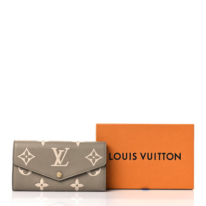 Louis Vuitton Empreinte Monogram Giant Sarah Wallet Tourterelle Creme 9 of 9