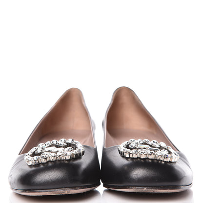 Gucci Nappa Crystal Interlocking G Low Heel Pumps 39 Black 2 of 15