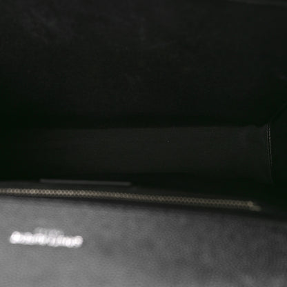Saint Laurent Grain De Poudre Textured Mixed Matelasse Large Triquilt Monogram Satchel Black 5 of 9