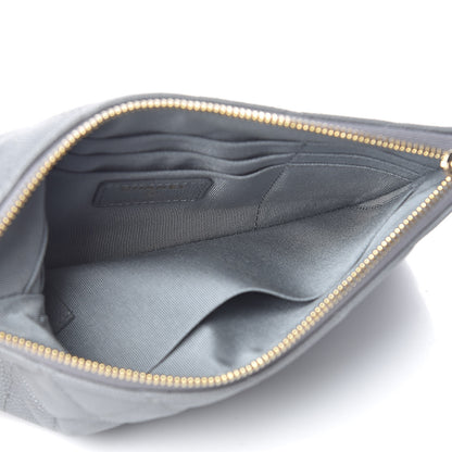 Chanel Caviar Quilted Cosmetic Case Grey 5 of 8
