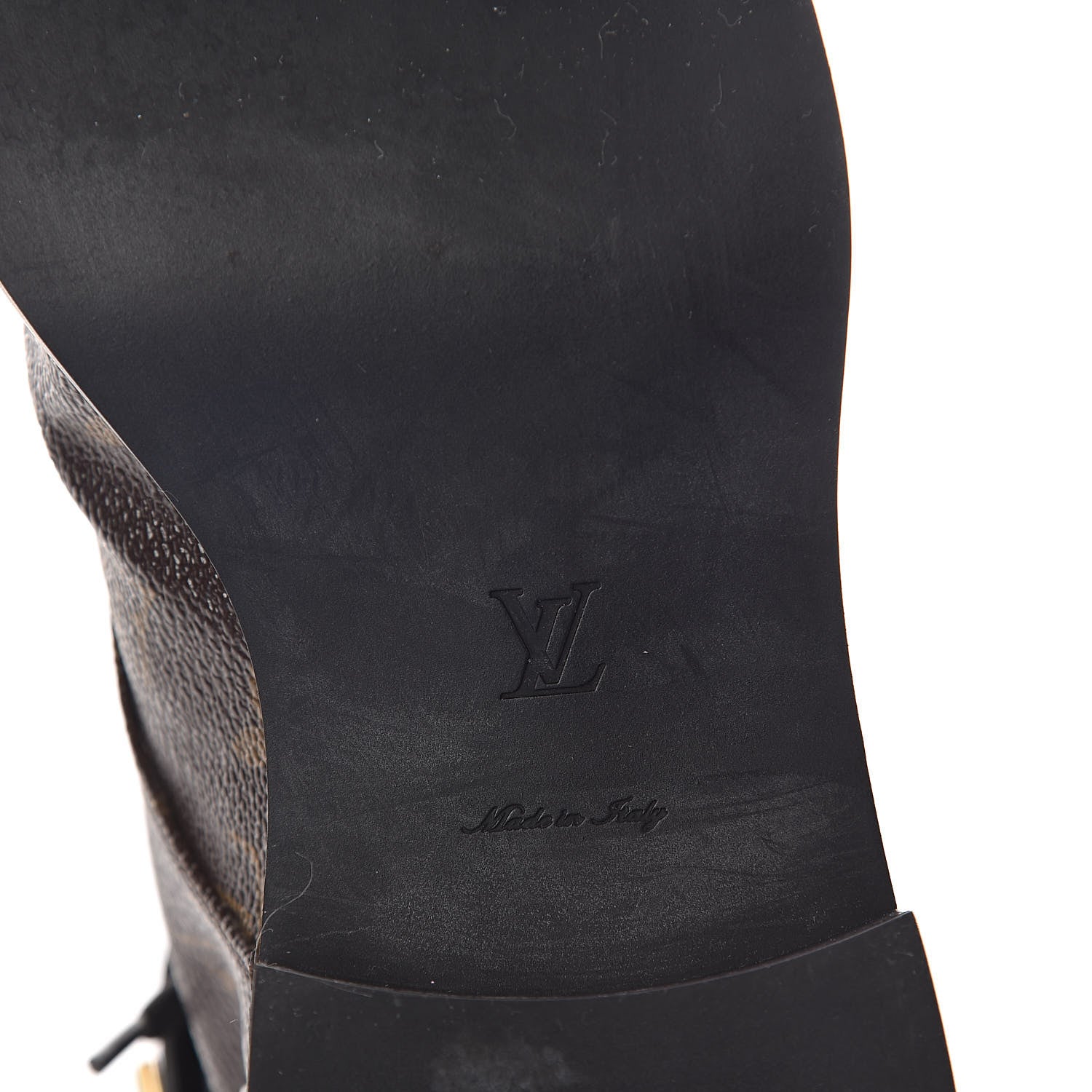 Louis Vuitton Calfskin Monogram Wonderland Flat Ranger Boots 38.5 Black 5 of 7