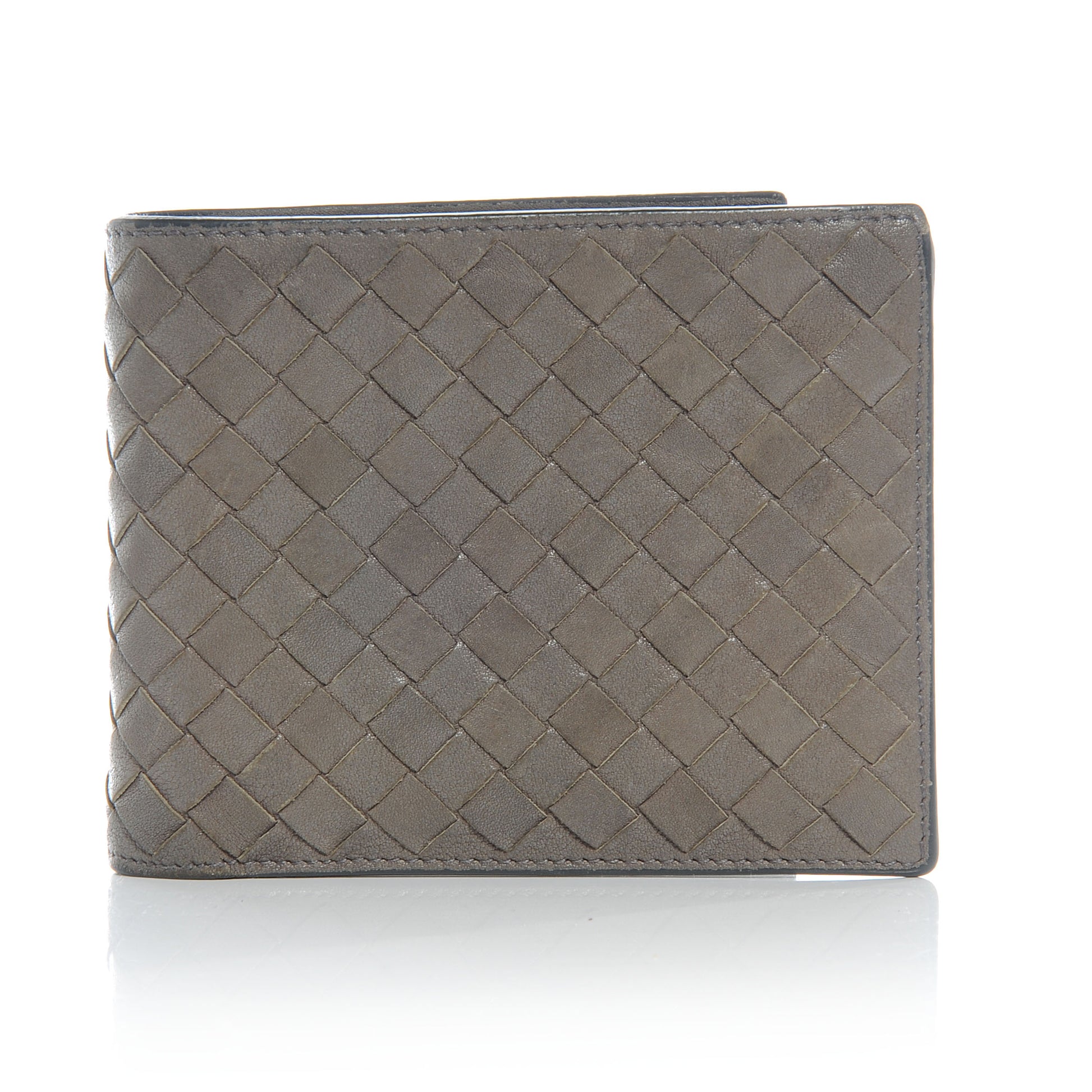 Bottega Veneta Nappa Intrecciato Mens Wallet Grey 1 of 9