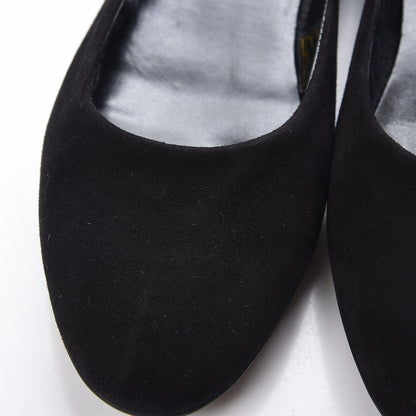 Louis Vuitton Suede Monogram Uniformes Ballet Flats 37.5 Black 11 of 12