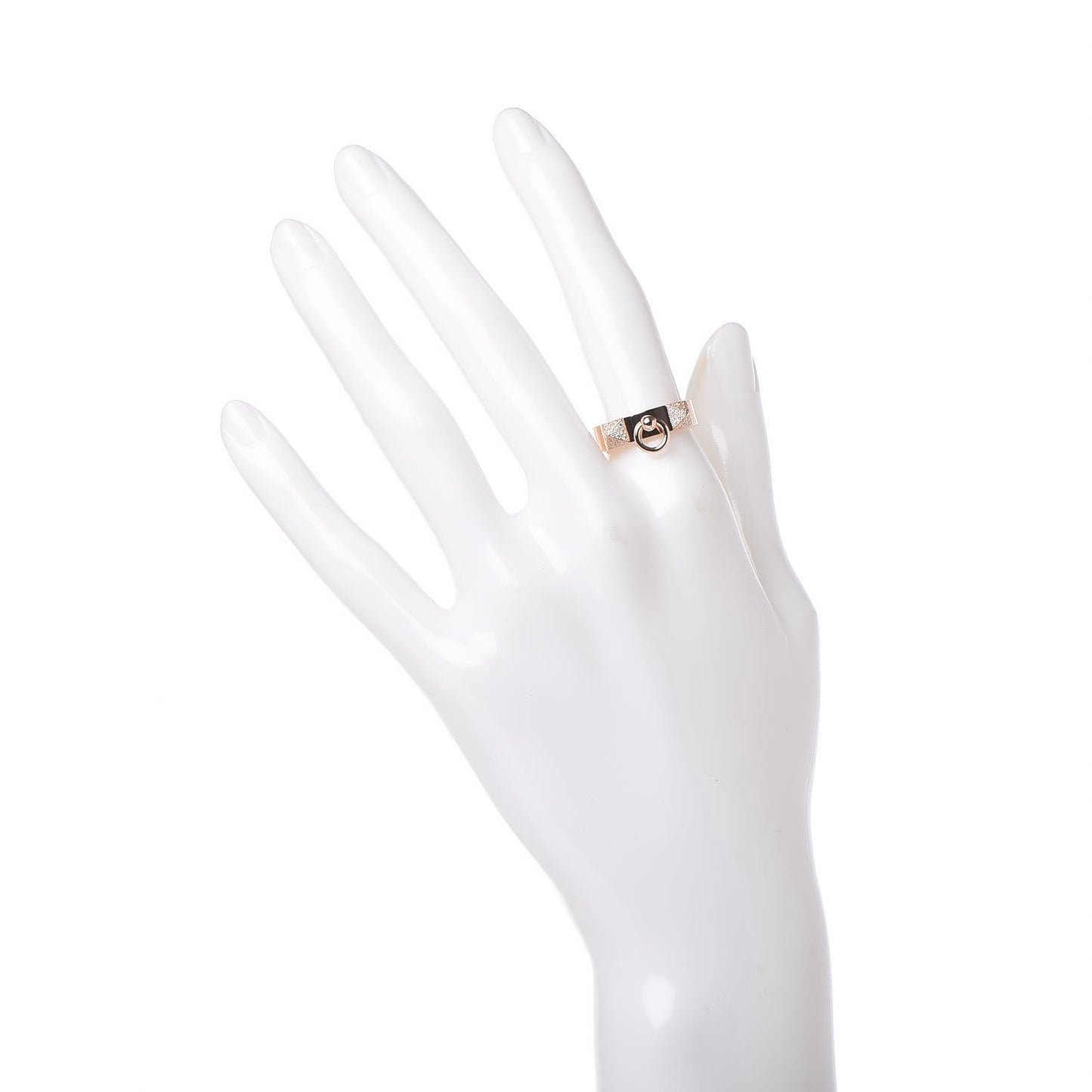 18K Rose Gold Diamond PM Collier De Chien Ring 54 6.75