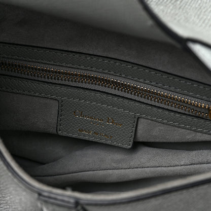 Christian Dior Grained Calfskin Saddle Bag Grey 5 of 9