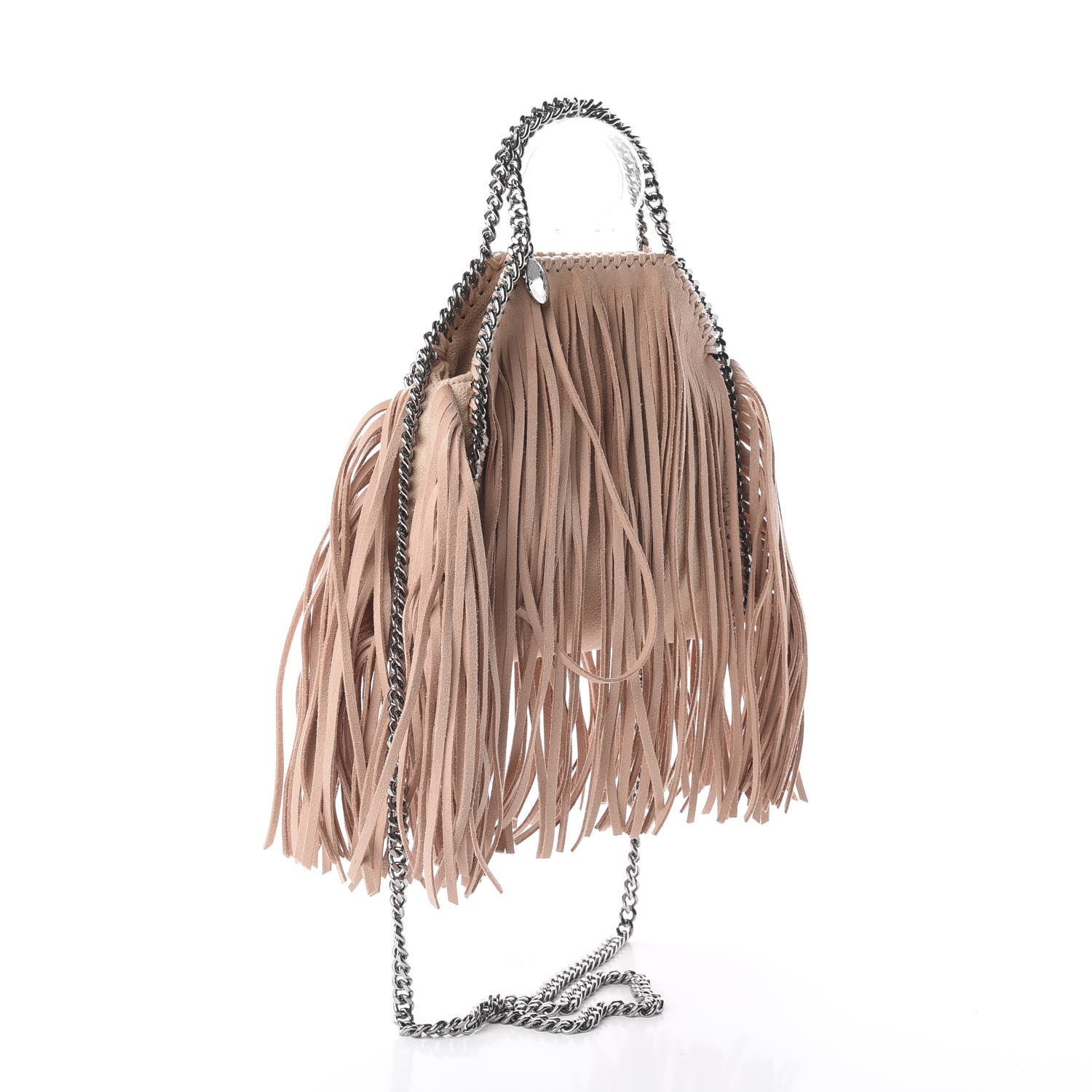 Stella McCartney Shaggy Deer Fringe Tiny Falabella Tote Powder 2 of 8