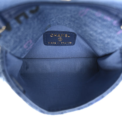 Chanel Denim Quilted Denim Mood Clutch With Chain Blue Multicolor 5 of 12