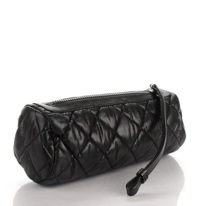 Chanel Nylon Quilted Cocoon Cosmetic Pouch Black 3 of 8