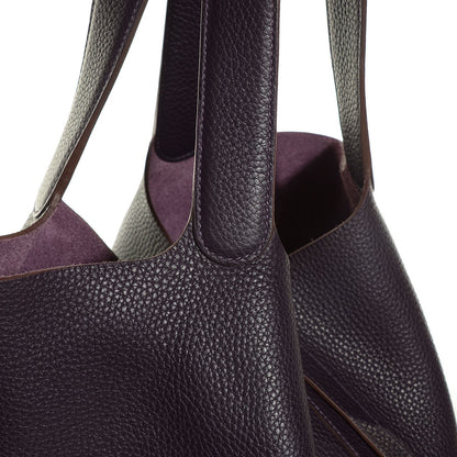 Hermes Taurillon Clemence Picotin Lock GM Raisin 15 of 15