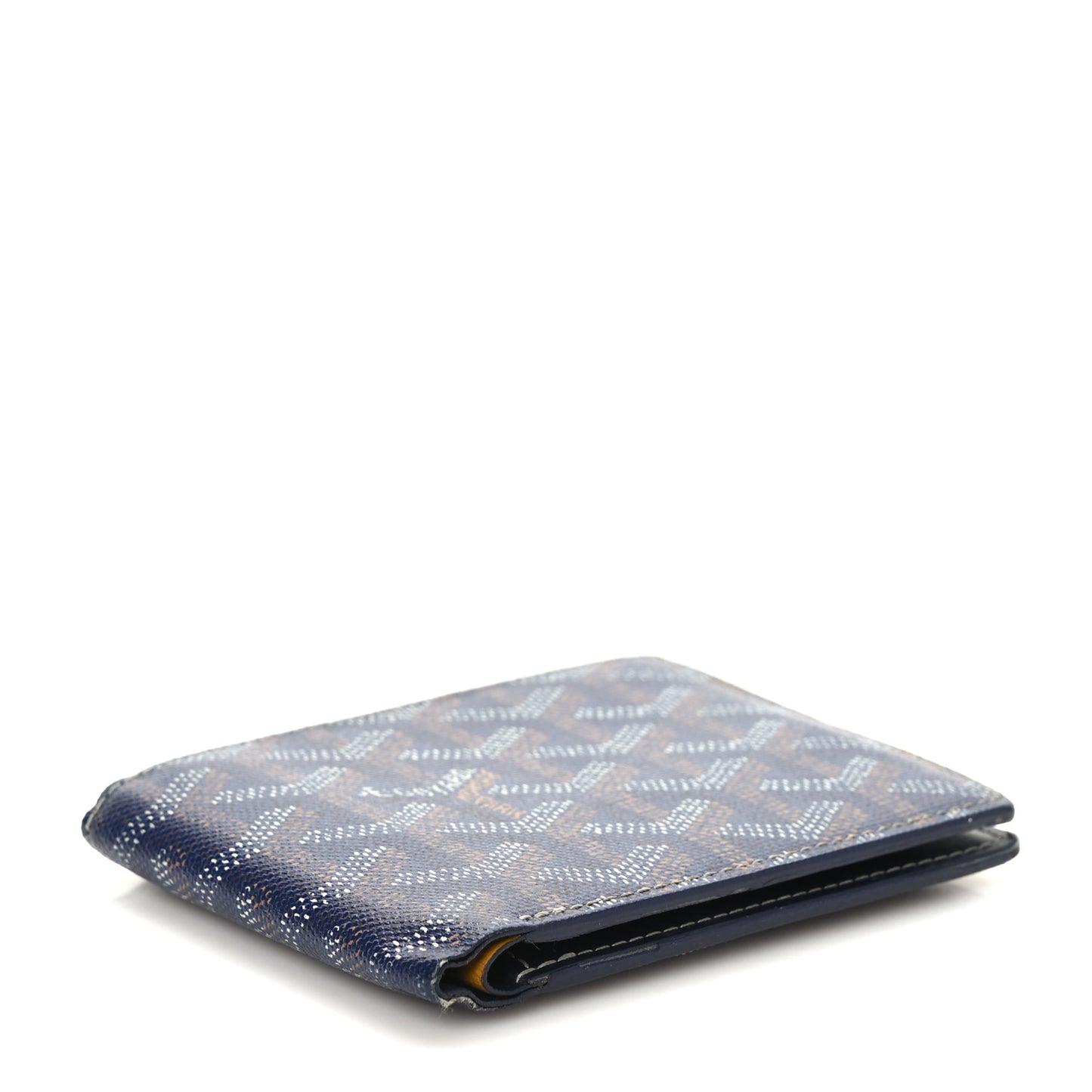Goyardine Bi-Fold Victoire PM Wallet Navy