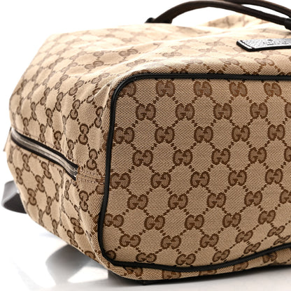 Gucci Monogram Dollar Calfskin O Drawstring Backpack Beige Ebony Testa di Moro Dark Chocolate 9 of 10