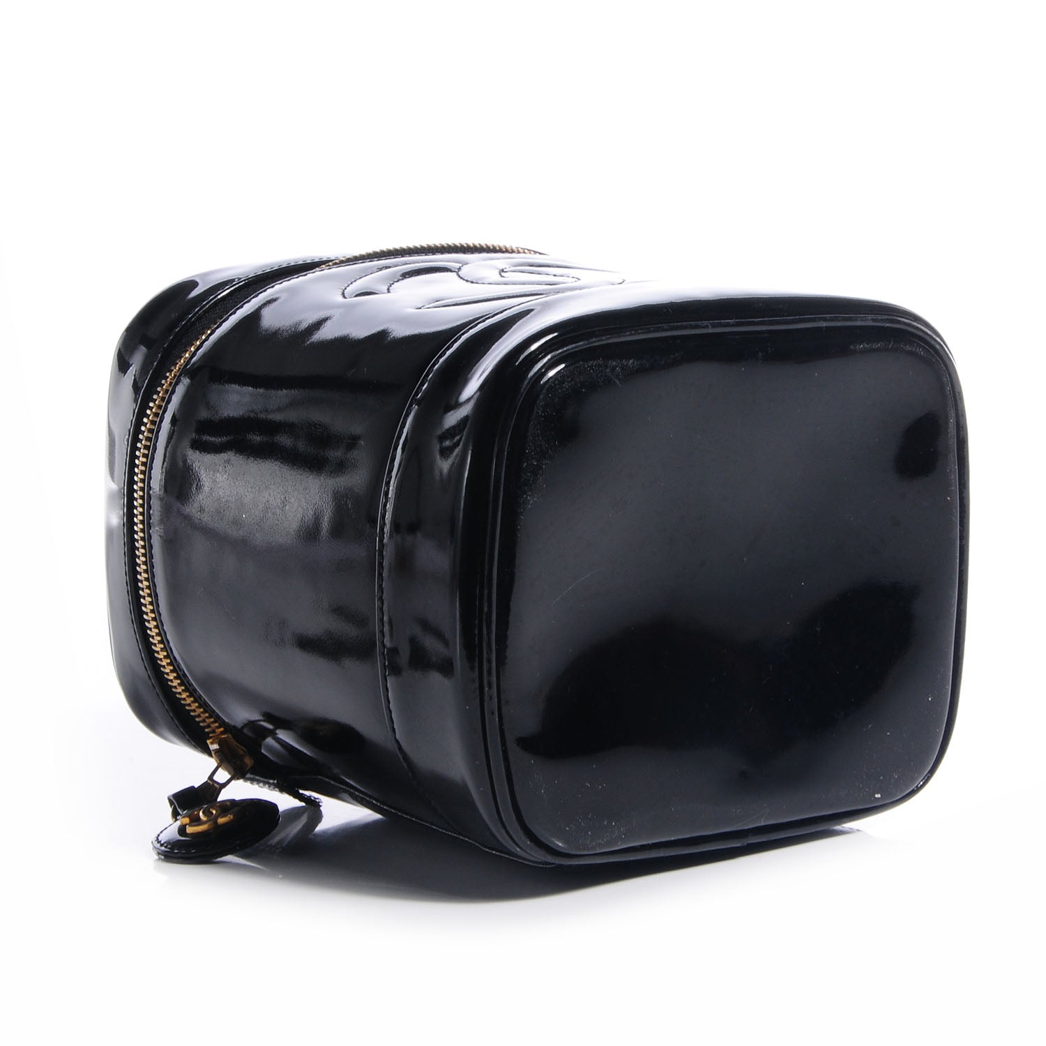 Chanel Patent Vanity Cosmetic Case Black 4 of 8