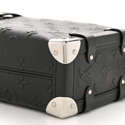 Louis Vuitton Calfskin Debossed Monogram Side Trunk Black 9 of 9