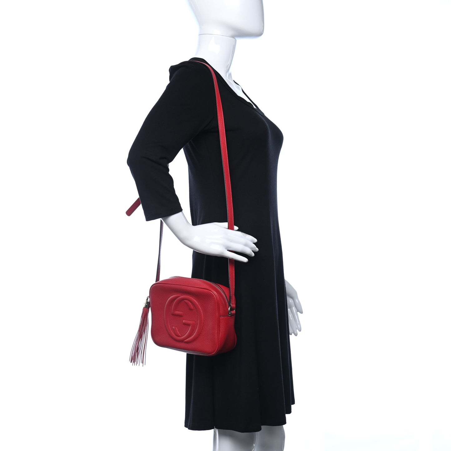 Pebbled Calfskin Small Soho Disco Bag Tabasco Red