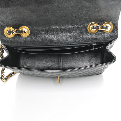 Chanel Caviar Quilted Jumbo Single Flap Black 5 of 11