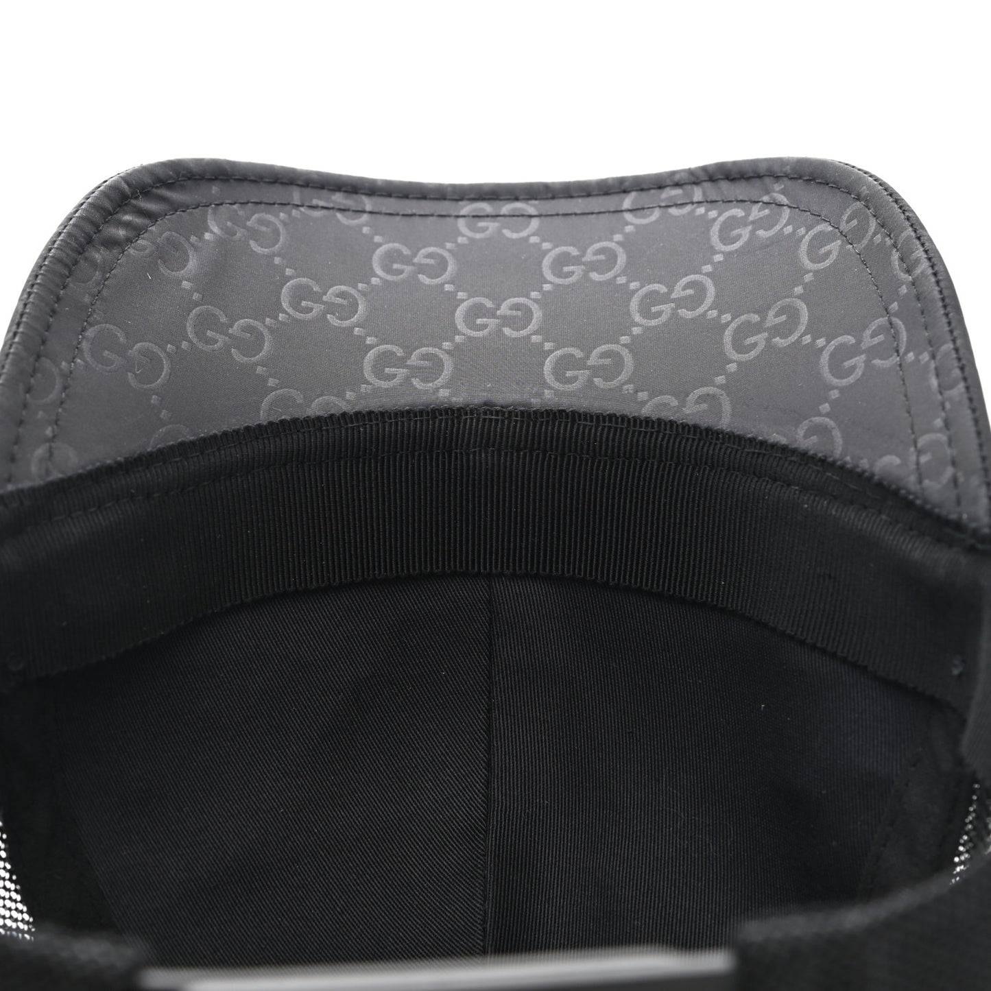 Nylon Monogram Baseball Hat L Black