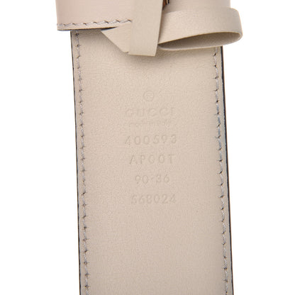 Gucci Calfskin Double G 40mm Belt 90 36 Mystic White 4 of 6