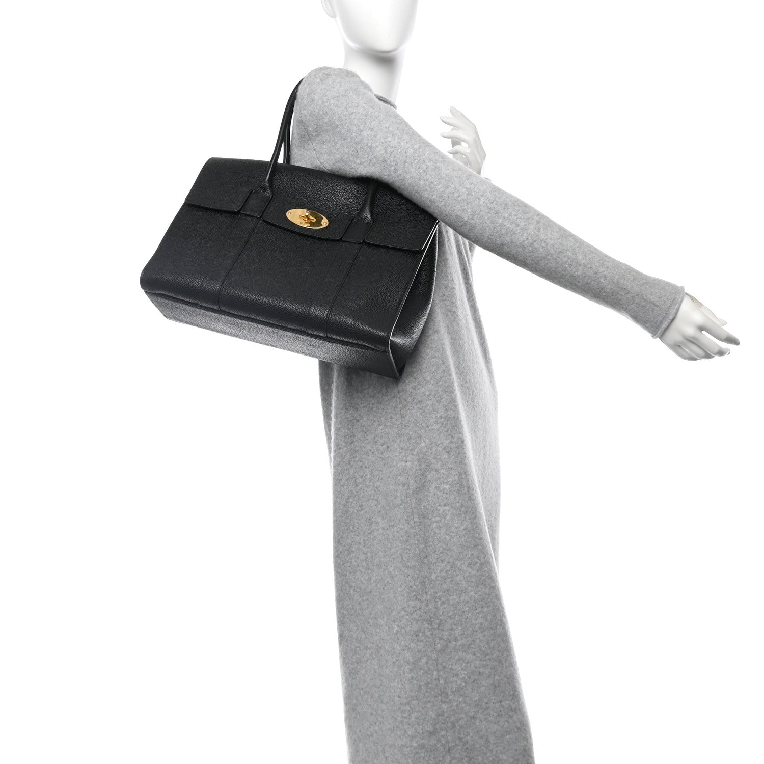 Mulberry Small Classic Grain Bayswater Black 2 of 14