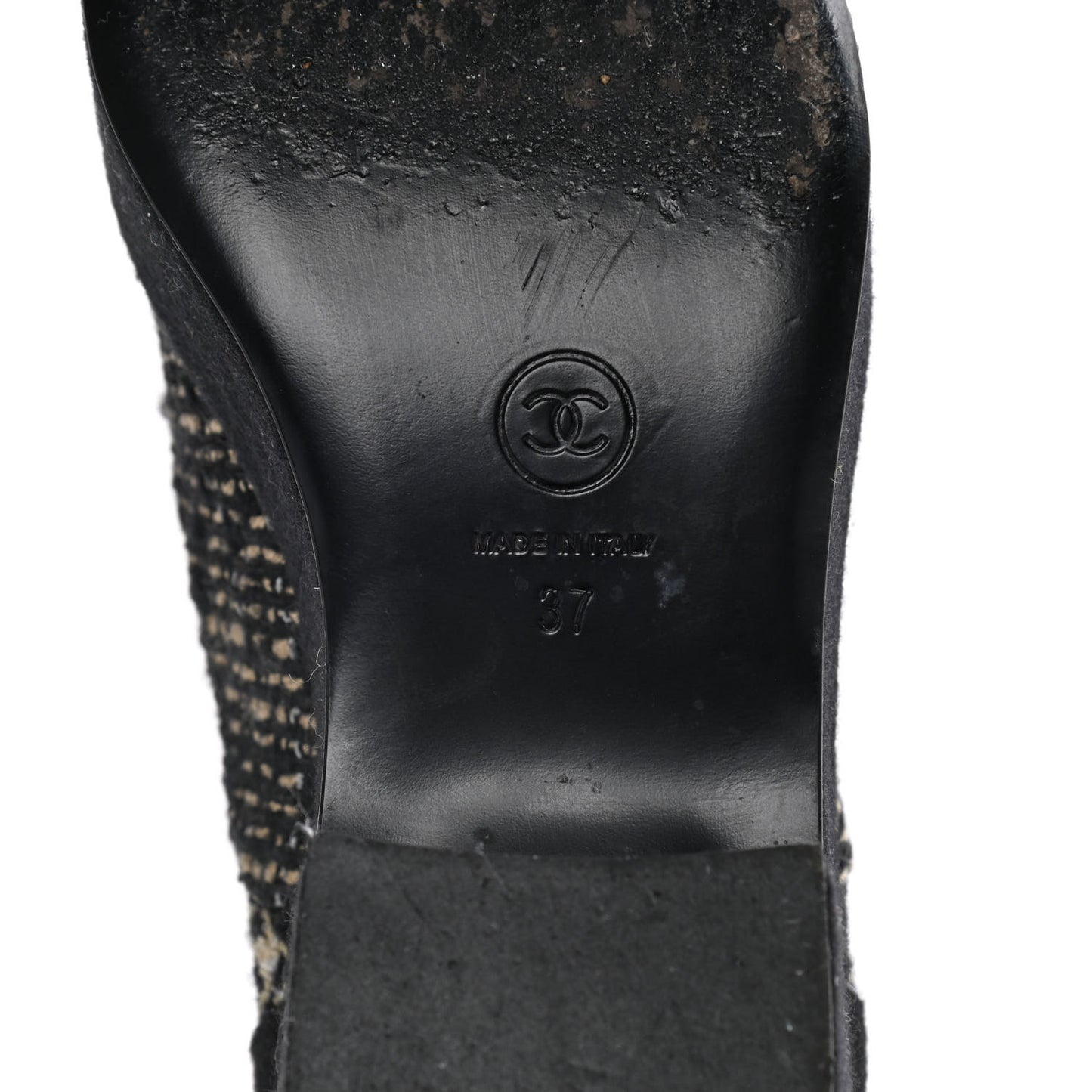 Tweed Lace Up Platform Oxfords 37 Black Multicolor