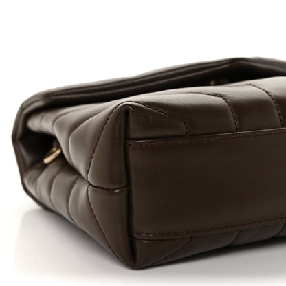 Saint Laurent Calfskin Y Quilted Monogram Toy Loulou Crossbody Bag Soil Brown 7 of 8